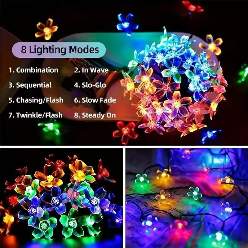 Silicone Flower String Lights - 14 LED i6r2ja-hp