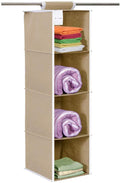 Cloth Organizer - Hanging 4 Shelves Wardrobe Organizer i6r2ja-hp