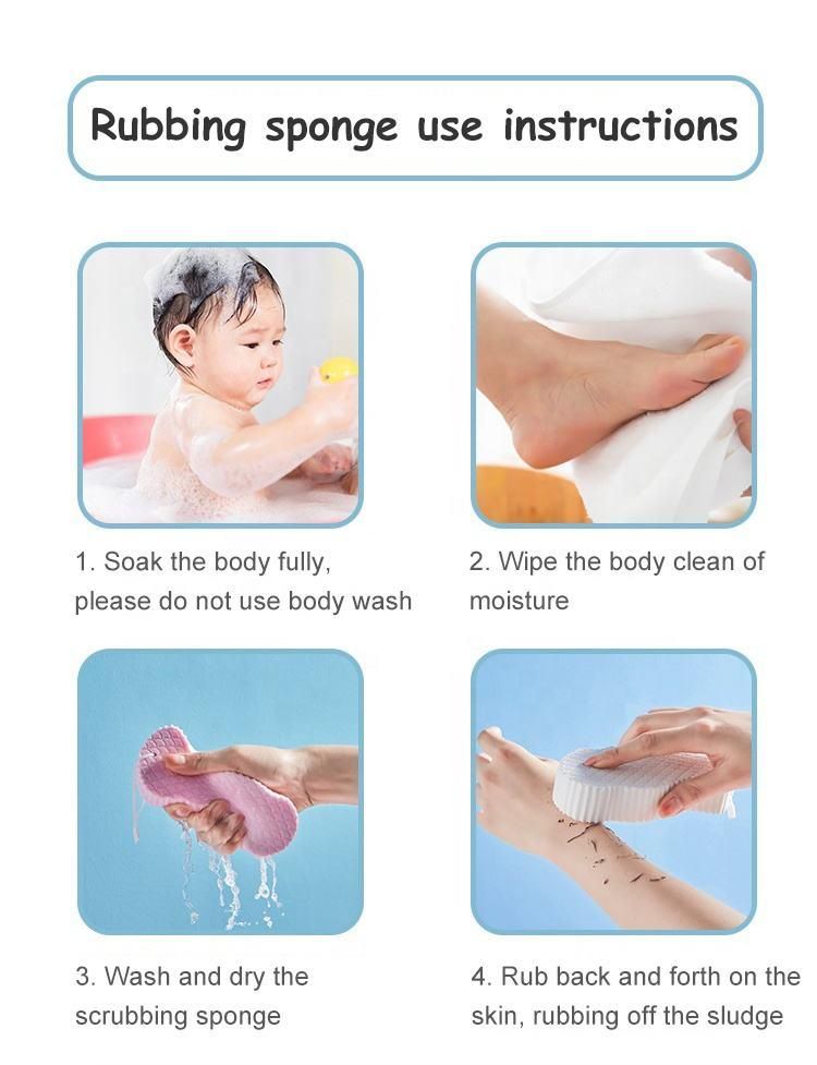 Kids Magic Bath Sponge Exfoliating Brush for Gentle Dead Skin Removal - Baby Body Scrubber & Massage Cleaning Tool i6r2ja-hp
