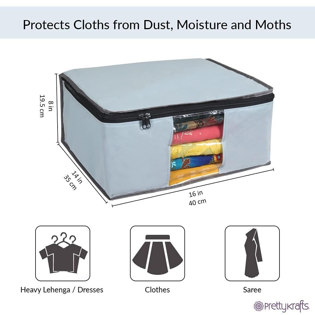 Saree Cover - Solid Non Woven Saree Cover for Wardrobe (Pack of 6) i6r2ja-hp