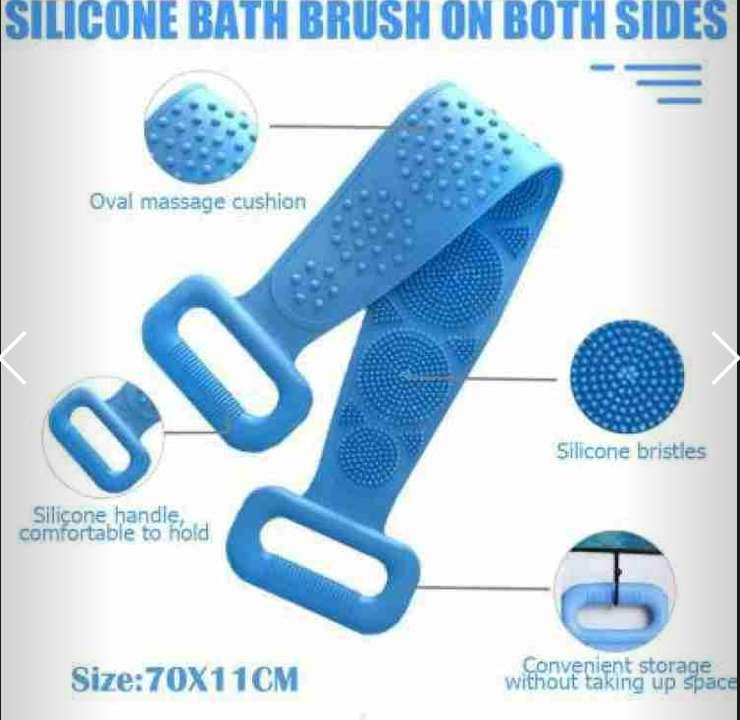 Silicone Body Back Scrubber Double Side Bathing Brush for Skin Deep Cleaning i6r2ja-hp