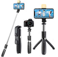 Extendable Flash 3-in-1 Selfie Stick Tripod with Bluetooth Remote i6r2ja-hp