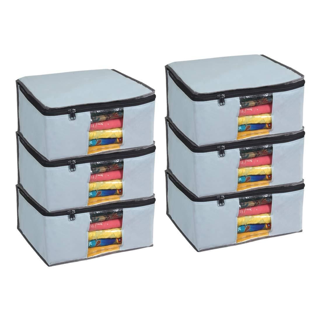 Saree Cover - Solid Non Woven Saree Cover for Wardrobe (Pack of 6) i6r2ja-hp