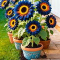 Blue Flame Sunflower Seeds + 100 Grams Organic Pot Mix Free i6r2ja-hp