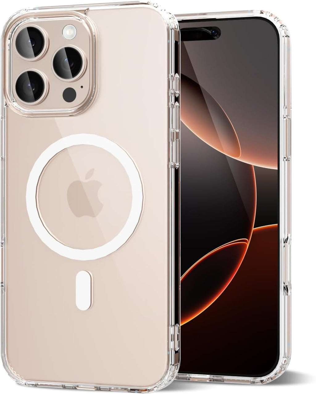 iPhone 16 PRO Compatible Magnetic Charging-Transparent Protective Cover with Enhanced  (Transparent, Magsafe, Pack of: 1)