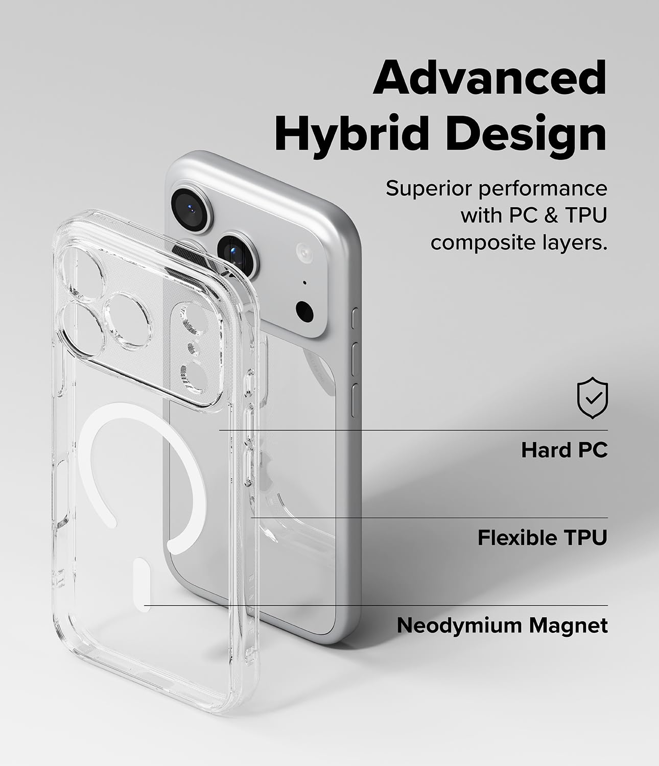 Back Cover for iPhone 17 Pro Max, MagSafe Transparent Hard | Shockproof Scratch Resistant Case  (Transparent, Magsafe, Pack of: 1)