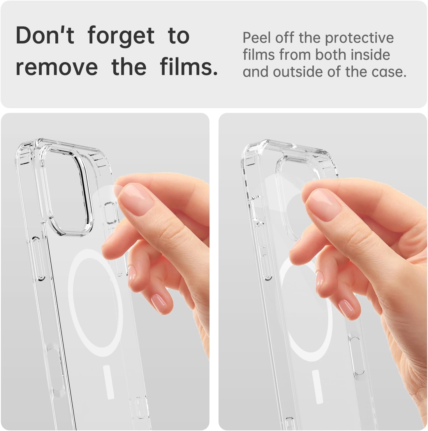 iPhone 16 PRO Compatible Magnetic Charging-Transparent Protective Cover with Enhanced  (Transparent, Magsafe, Pack of: 1)