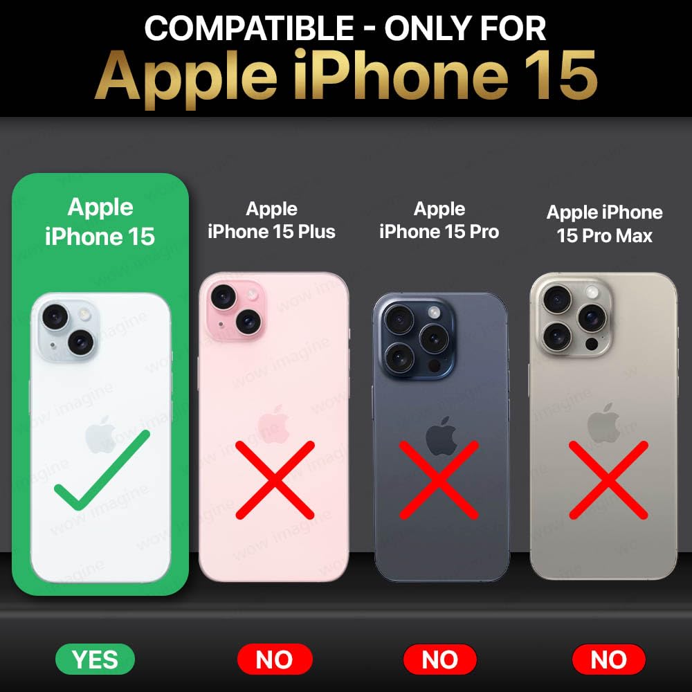 Back Cover for Apple iPhone 15, Caseex Clear Magnetic Hard PC Case for iPhone 15  (Transparent, Magsafe, Pack of: 1)