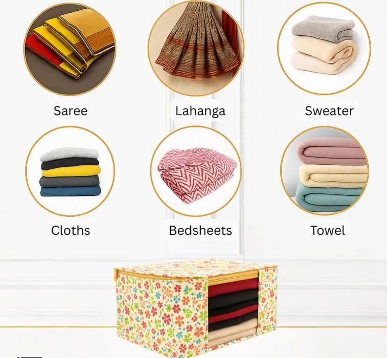 High Quality Ivory Flower Printed Saree Cover i6r2ja-hp