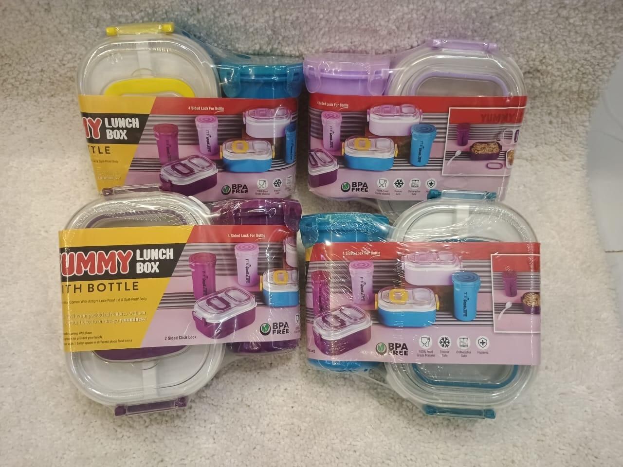 Lunchbox with Bottle Leak Proof & BPA Perfect Lunchbox (Pack of 2)