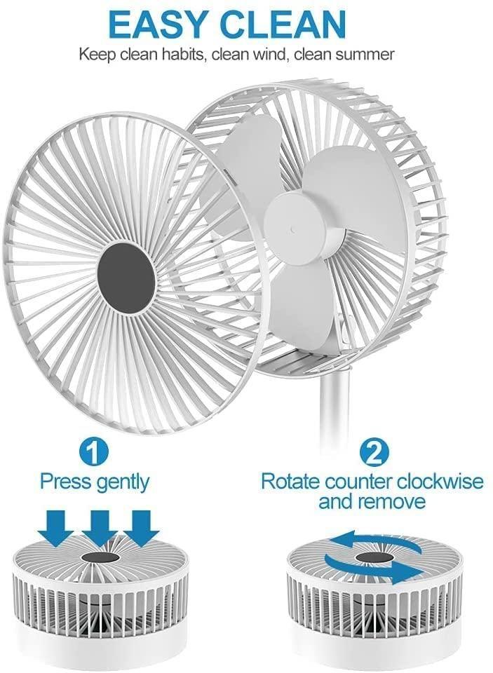 Powerful Rechargeable High Speed Table Desk Fan i6r2ja-hp