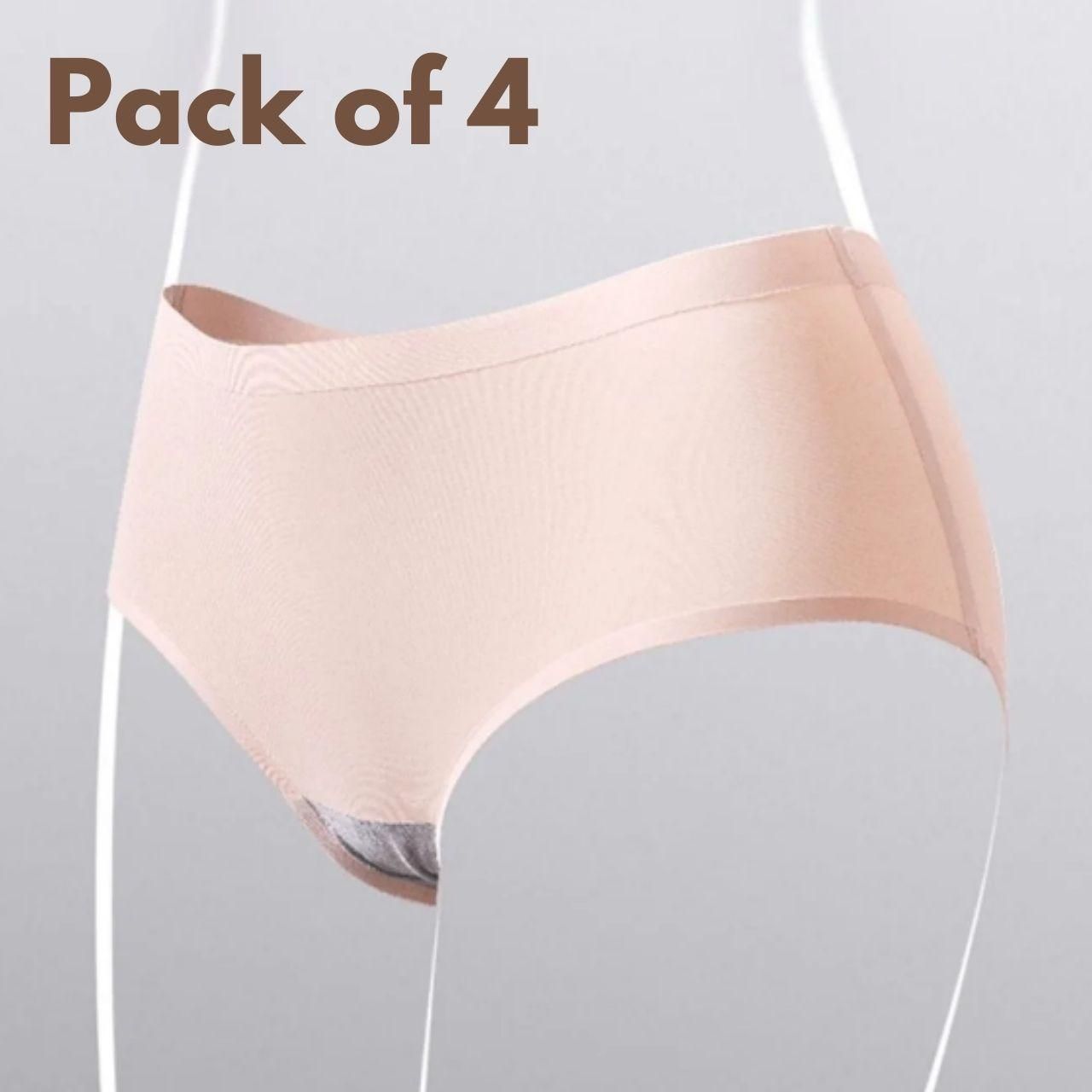 Womens Leak Proof Panties Personal Care (Pack of 4) Assorted Color i6r2ja-hp