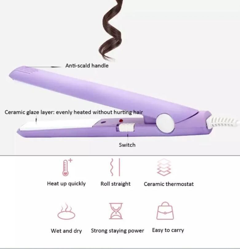 2-in-1 Mini Hair Straightener and Curler i6r2ja-hp
