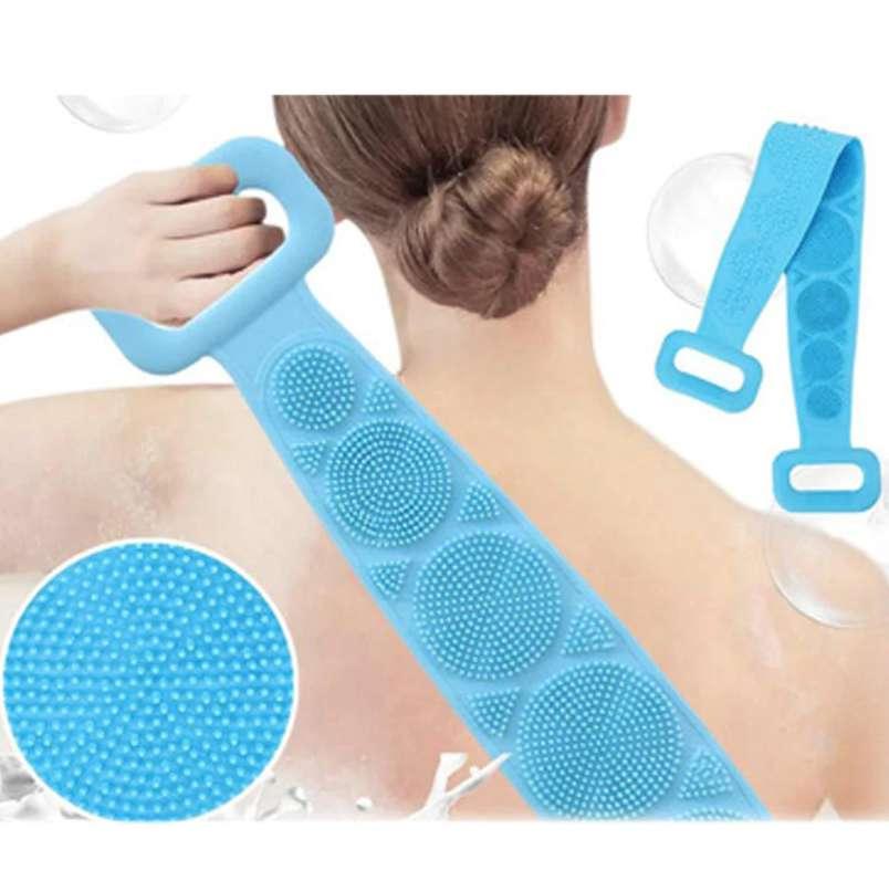 Silicone Body Back Scrubber Double Side Bathing Brush for Skin Deep Cleaning i6r2ja-hp