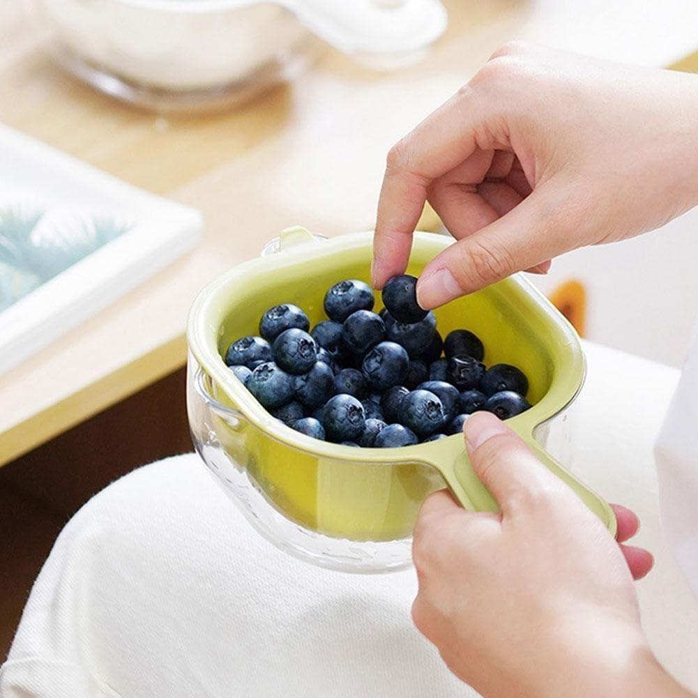 2in1 Fruit Cleaning Bowl with Strainer Container