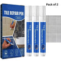 Tile Repair Pen (Pack of 2) Grout Pen for Bathroom, Kitchen, Floor & Wall Tiles i6r2ja-hp