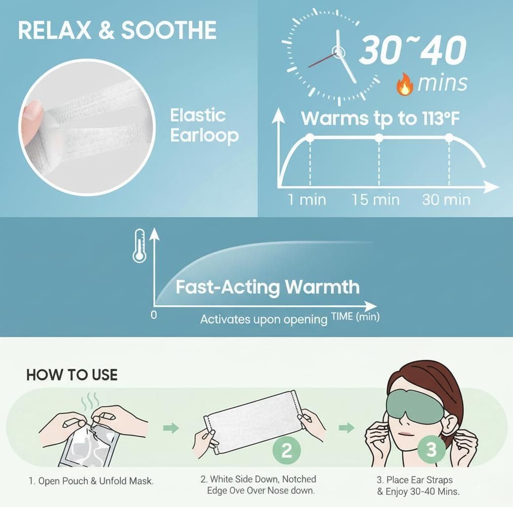 Steam Eye Mask Pack of 2 i6r2ja-hp