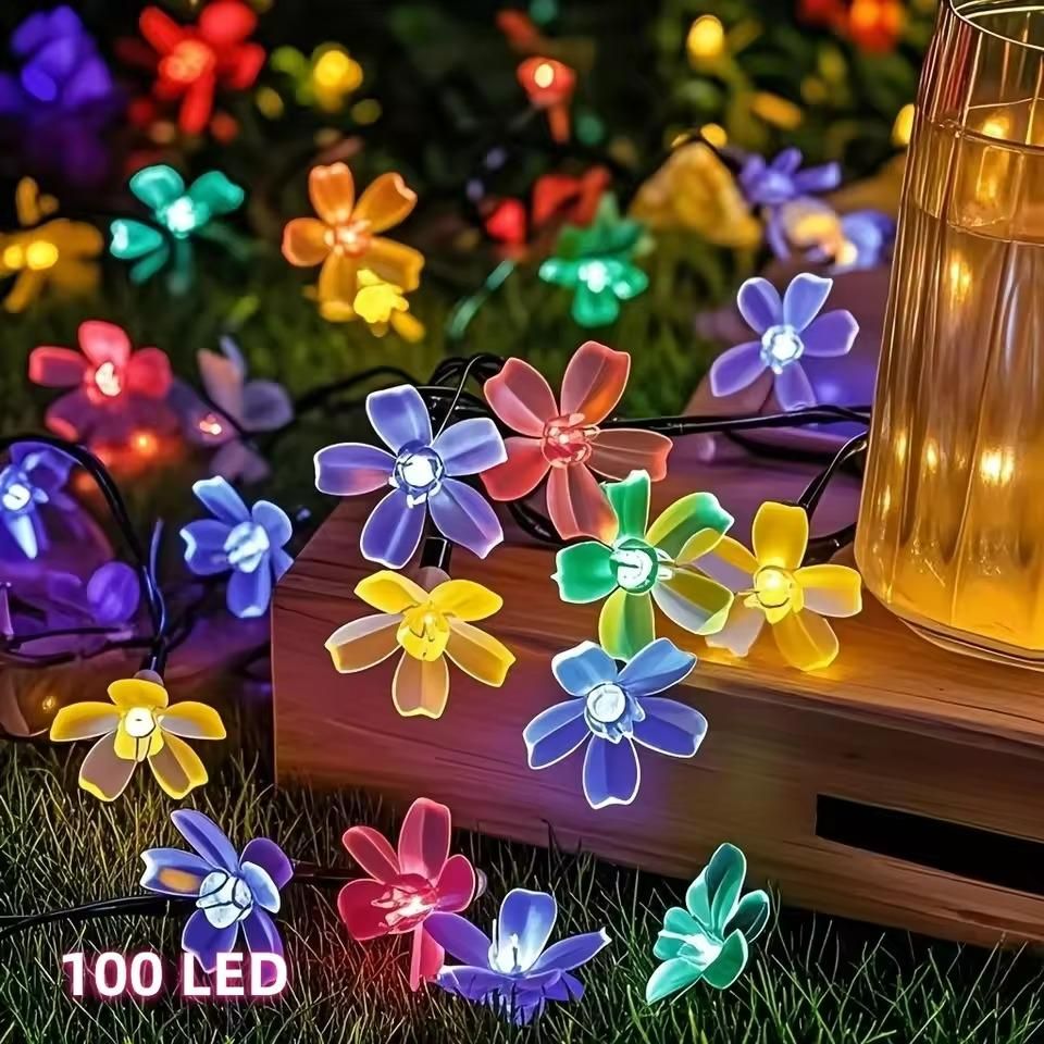 Silicone Flower String Lights - 14 LED i6r2ja-hp