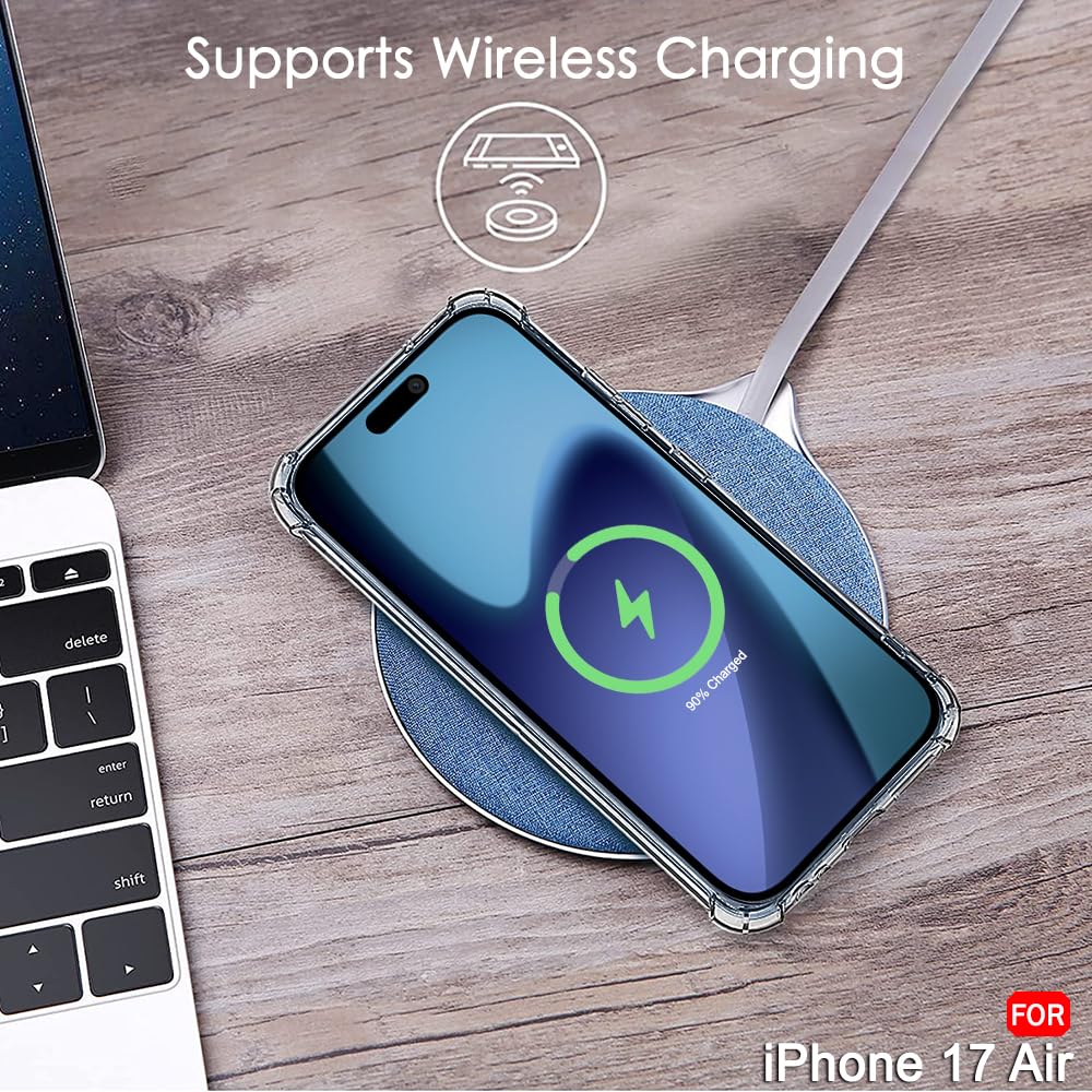 Back Cover for iPhone 17 Air MagSafe Case Clear Armour, Anti-Yellow Magnetic Case, Camera Protection  (Transparent, Magsafe, Pack of: 1)