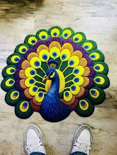 Non-Slip Peacock Mat (Pack of 2) i6r2ja-hp