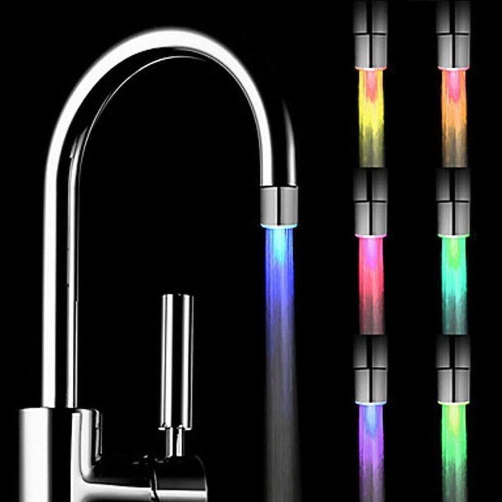 Color LED Light Changing Glow Sensor Water Faucet Tap i6r2ja-hp