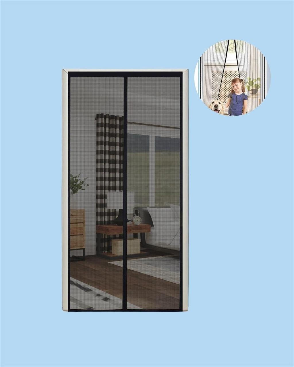 Door Curtain-Mesh Screen Net Home Magnetic Foldable Anti Mosquito Door Curtain i6r2ja-hp