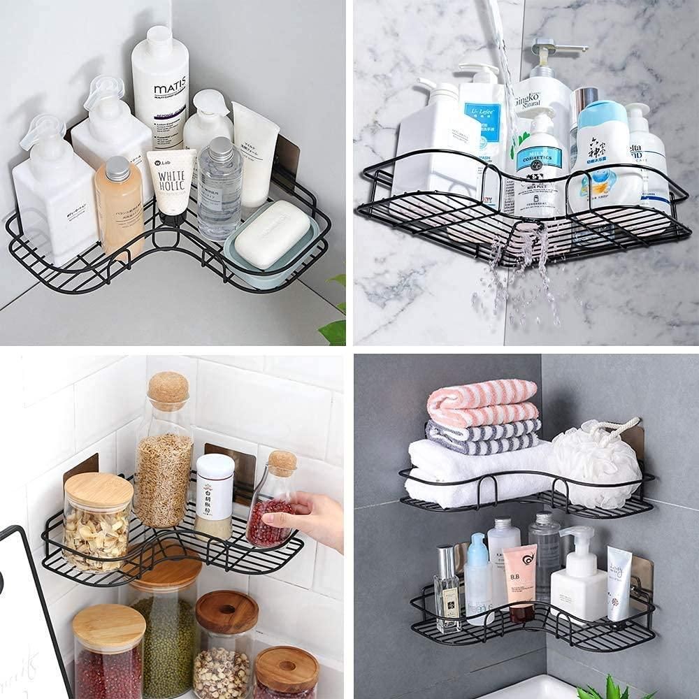 Metal Bathroom Corner Rack Storage Shelves i6r2ja-hp