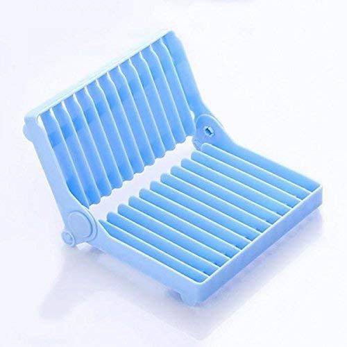 Folding Plastic Kitchen Dish Rack Stand for Kitchen Dinner Plate Holder, Multi Color- 1 Piece i6r2ja-hp