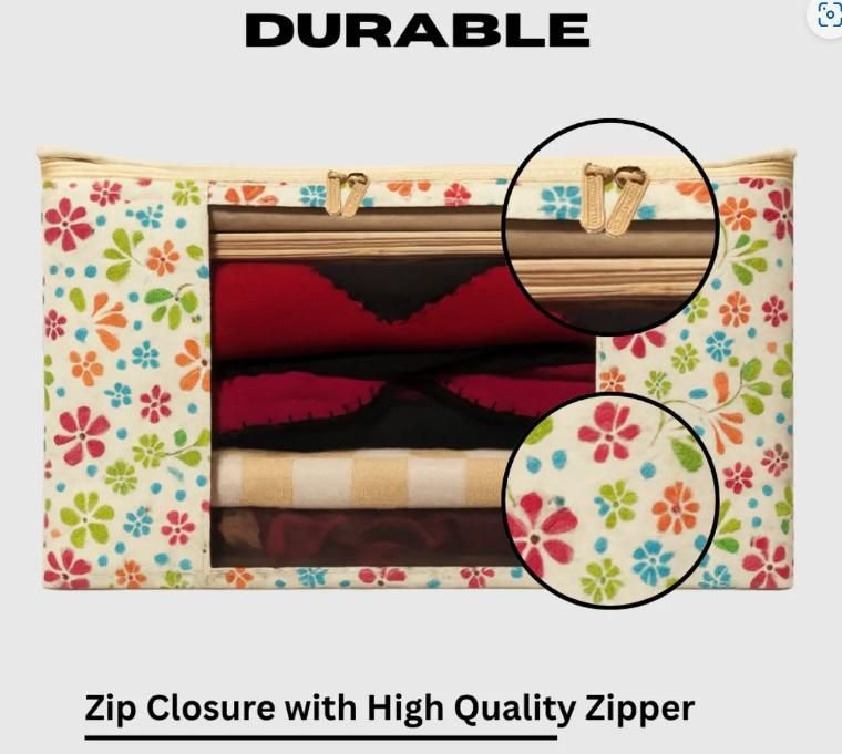 High Quality Ivory Flower Printed Saree Cover i6r2ja-hp