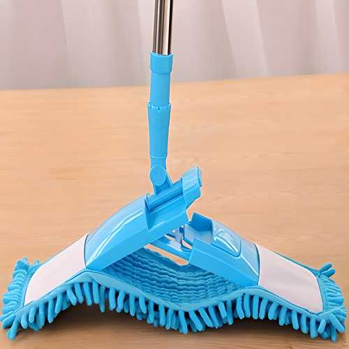 Mop-Wet and Dry Cleaning Flat Microfiber Floor Cleaning Mop with Telescopic Long Handle Dry Mop i6r2ja-hp