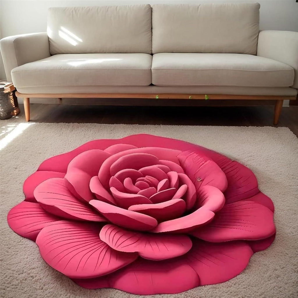 3D Flower Design Floor Mat, Quick Dry Non Slip