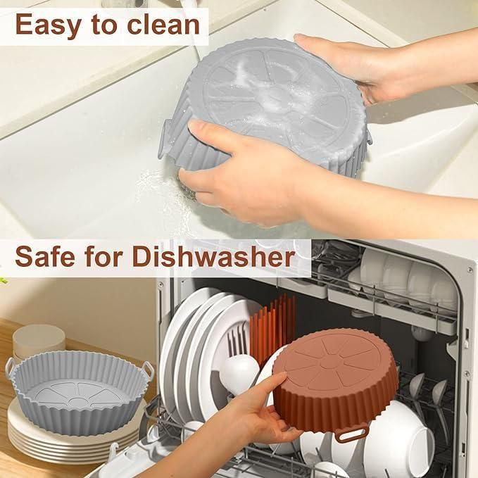 Air Fryer Silicone Baking Tray Reusable Mold i6r2ja-hp