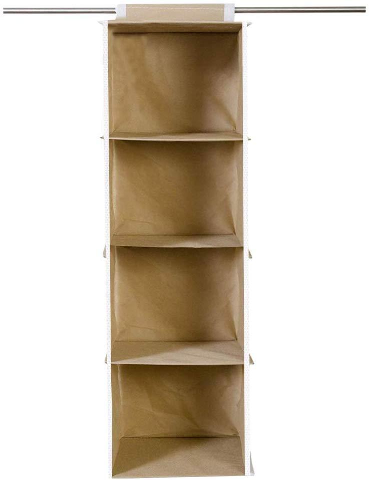 Cloth Organizer - Hanging 4 Shelves Wardrobe Organizer i6r2ja-hp