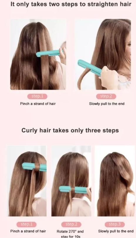 2-in-1 Mini Hair Straightener and Curler i6r2ja-hp