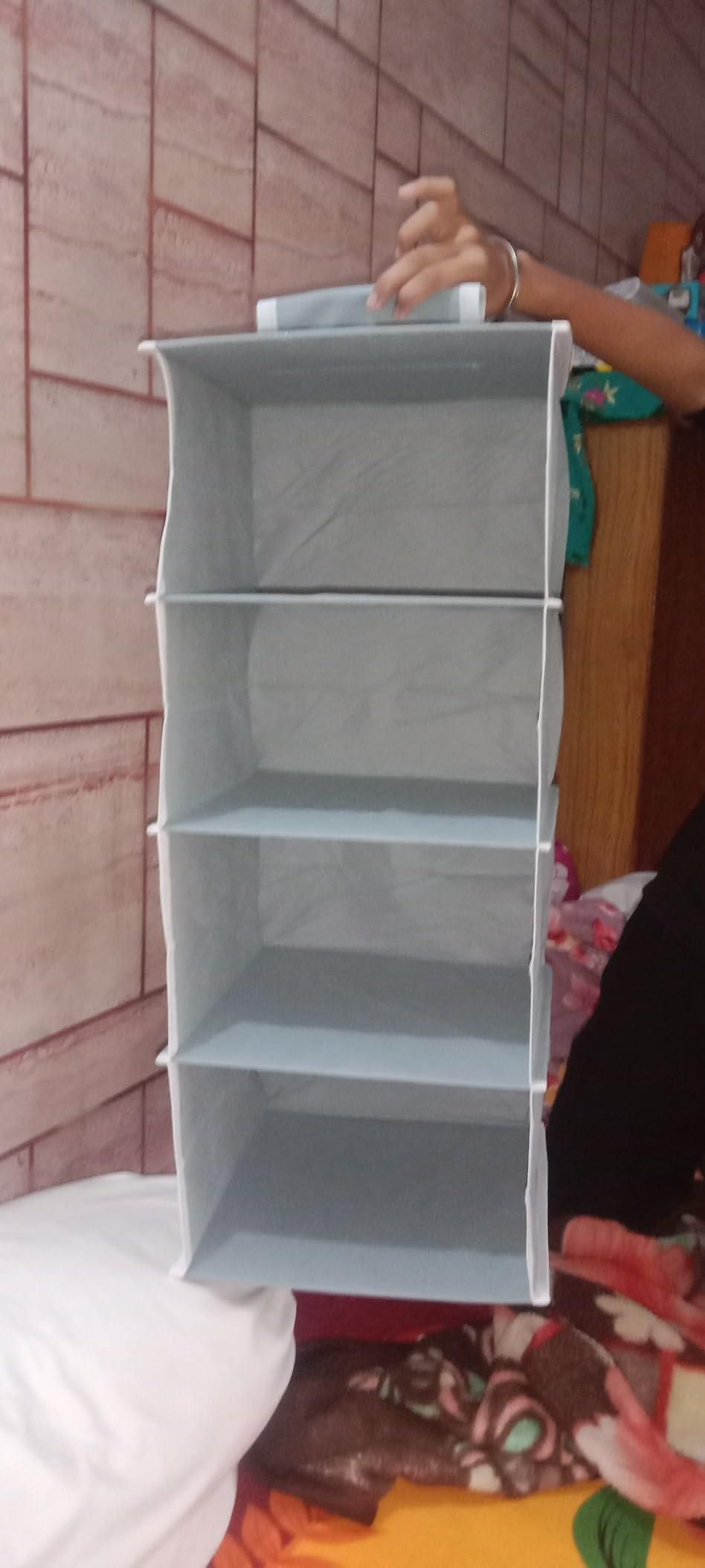 Cloth Organizer - Hanging 4 Shelves Wardrobe Organizer i6r2ja-hp