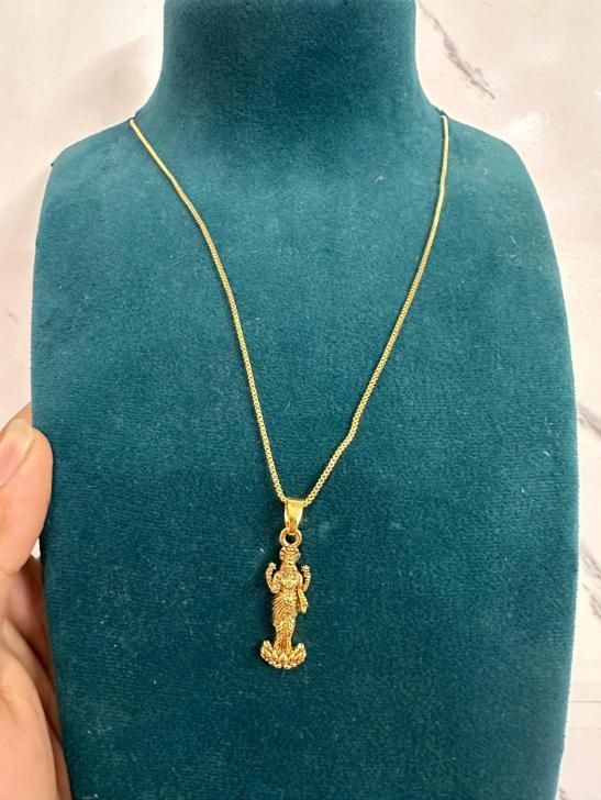 Gold Plated Laxmi Mataji Pendant with Chain