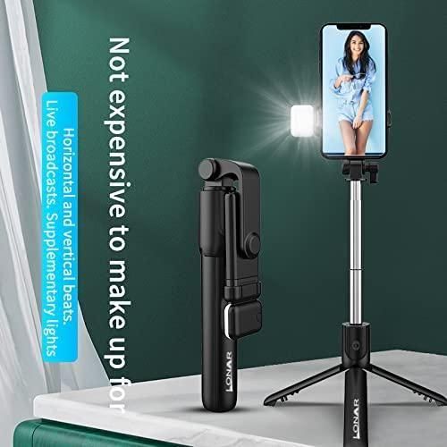 Extendable Flash 3-in-1 Selfie Stick Tripod with Bluetooth Remote i6r2ja-hp