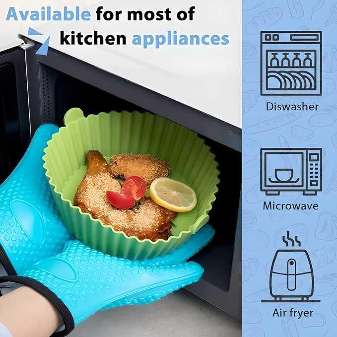 Air Fryer Silicone Baking Tray Reusable Mold i6r2ja-hp