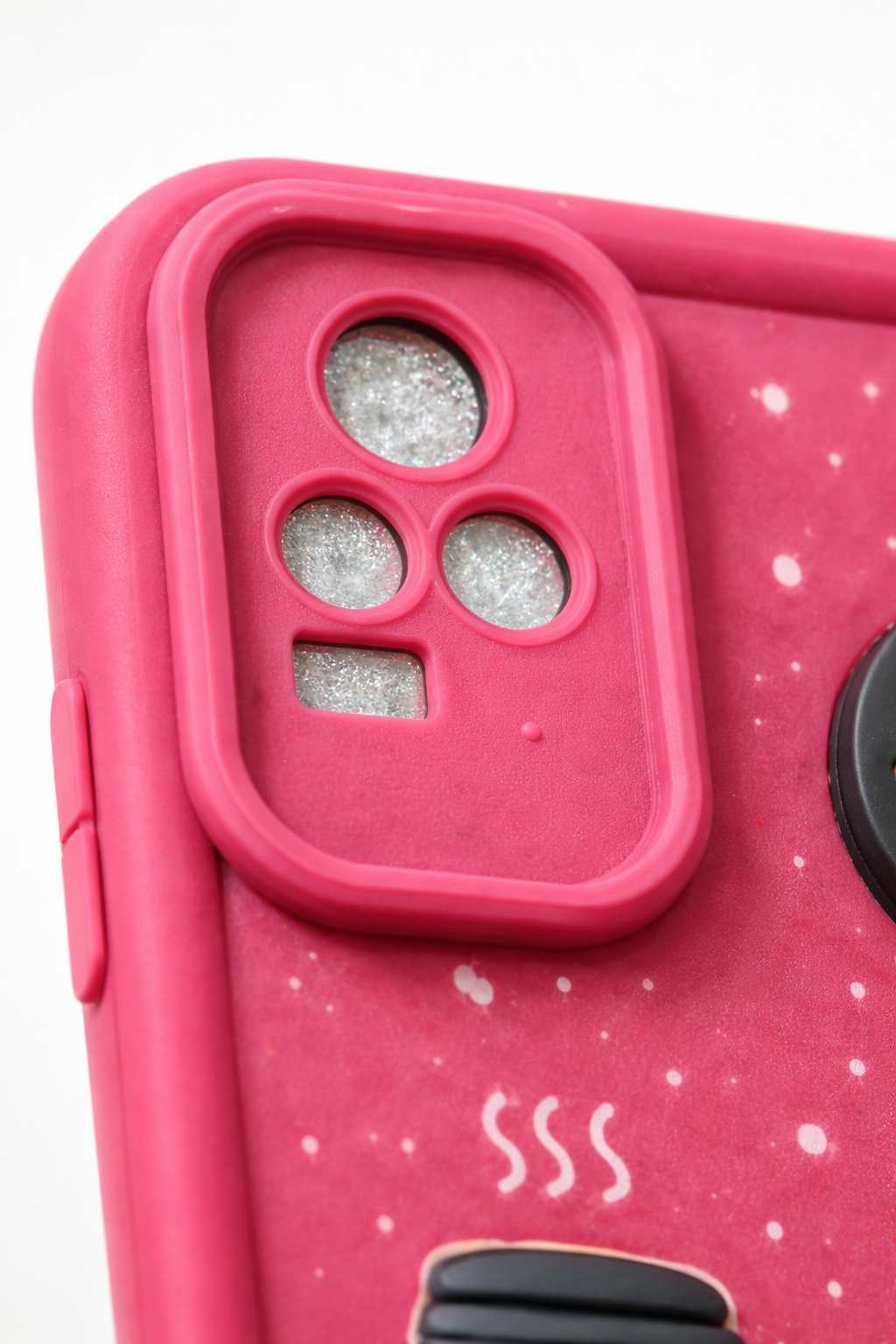 V20 MODAL BACK COVER OR CASE Cute Coffee Smiley Cartoon Soft Back Cover for Smartphone – Pink | Shockproof | Camera Protection