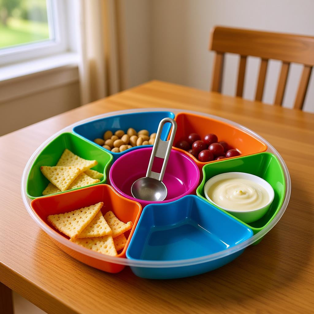 Masala Spice , Plastic Square 7 Sections Multipurpose Masala Rangoli Dabba Set 1 Piece Spice Set(trendy jars & containers)