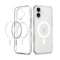 Back Cover for Apple Iphone 16E Magsafe Transparent Mobile Back Cover  (Transparent, Magsafe, Pack of: 1)