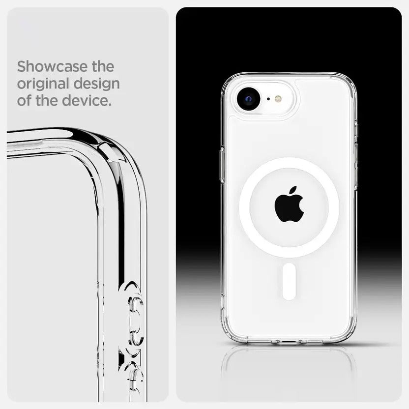 Back Cover for Apple Iphone 16E Magsafe Transparent Mobile Back Cover  (Transparent, Magsafe, Pack of: 1)