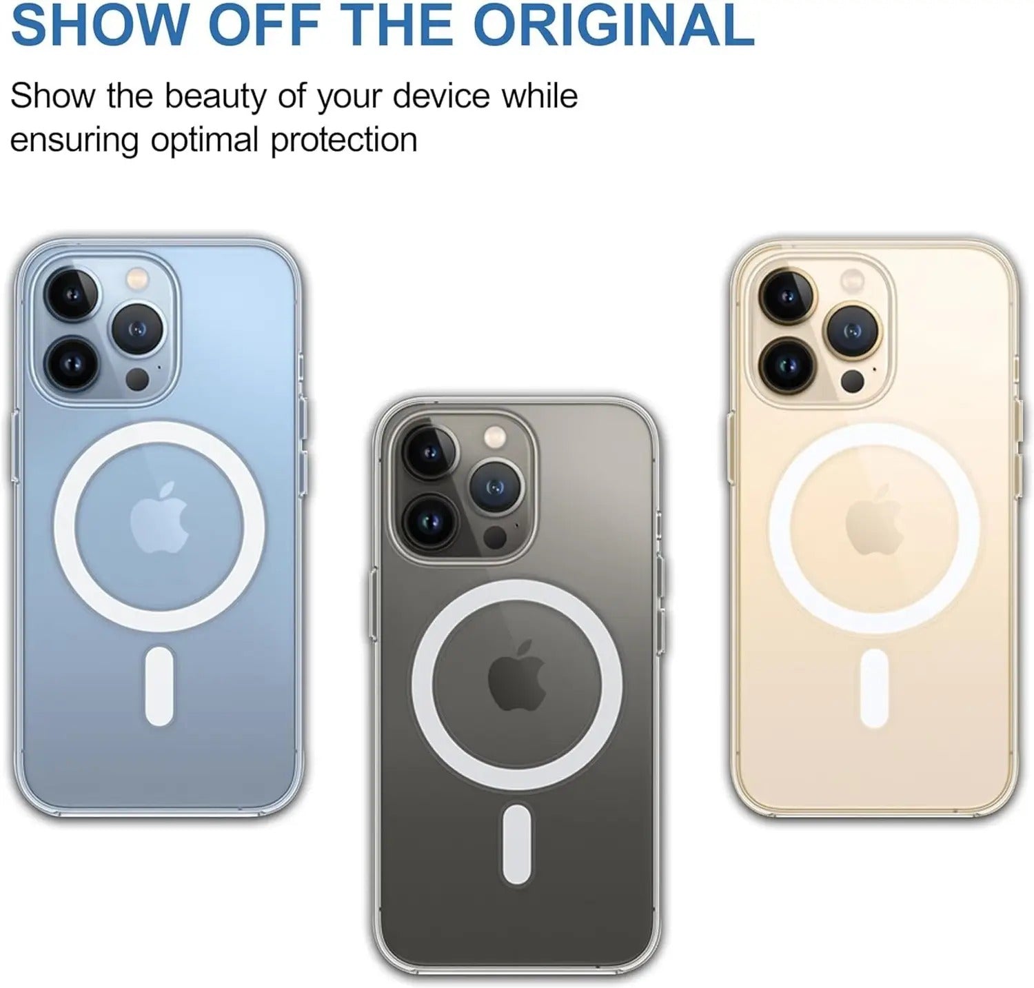 Magnetic Clear Case for Apple Iphone 15 Pro Max | MagSafe Compatible Transparent Shockproof TPU Back Cover | Wireless Charging Support | Scratch & Drop Protection | Transparent