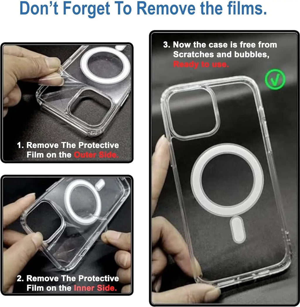 iPhone 16 PRO Compatible Magnetic Charging-Transparent Protective Cover with Enhanced  (Transparent, Magsafe, Pack of: 1)