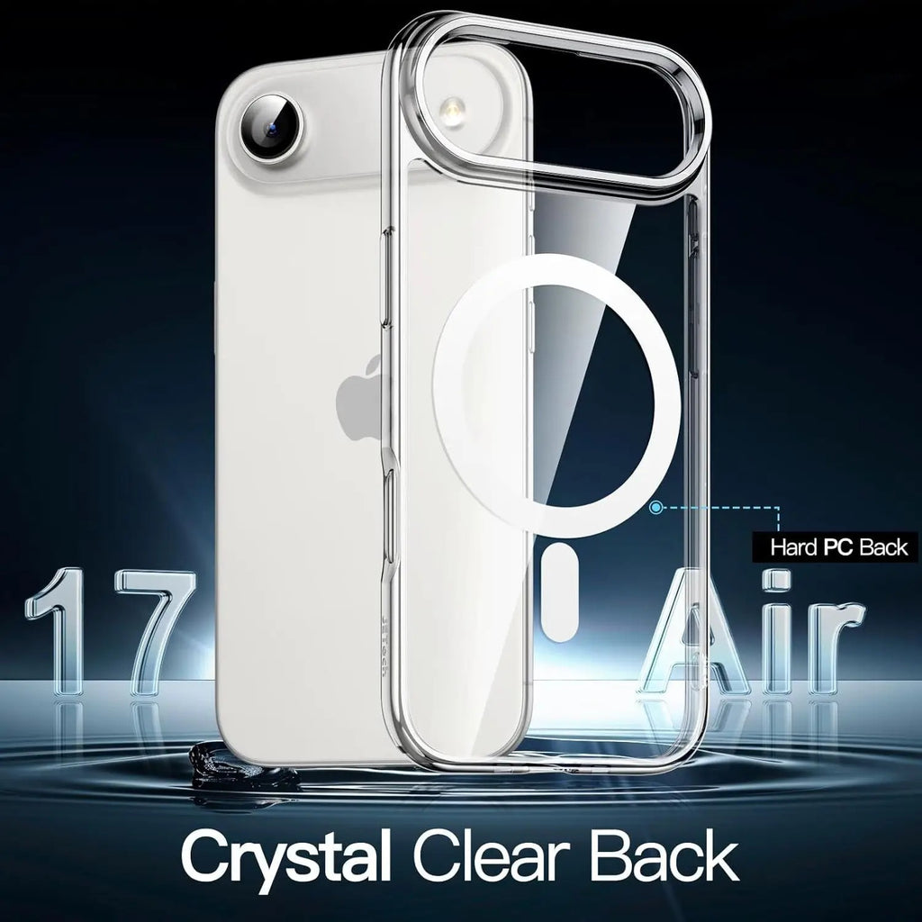Back Cover for iPhone 17 Air MagSafe Case Clear Armour, Anti-Yellow Magnetic Case, Camera Protection  (Transparent, Magsafe, Pack of: 1)