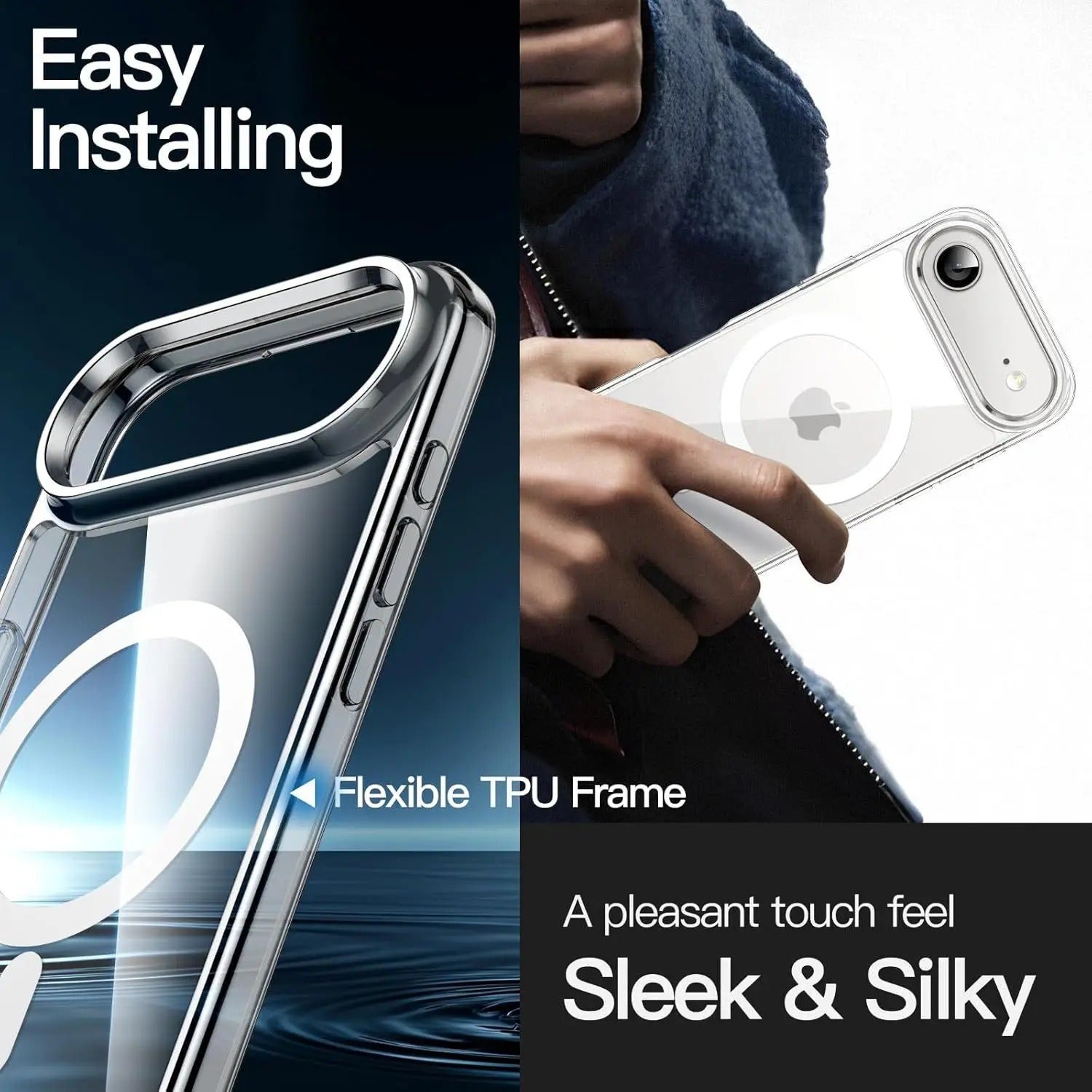 Back Cover for iPhone 17 Air MagSafe Case Clear Armour, Anti-Yellow Magnetic Case, Camera Protection  (Transparent, Magsafe, Pack of: 1)